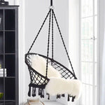 Chaise balançoire tissée en corde de coton pour intérieur