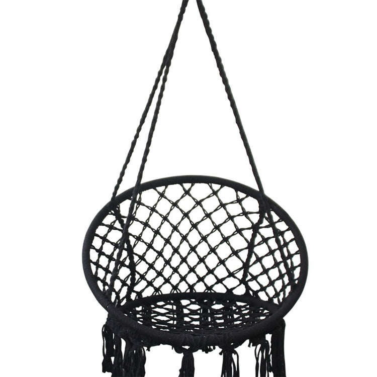 Chaise balançoire tissée en corde de coton pour intérieur