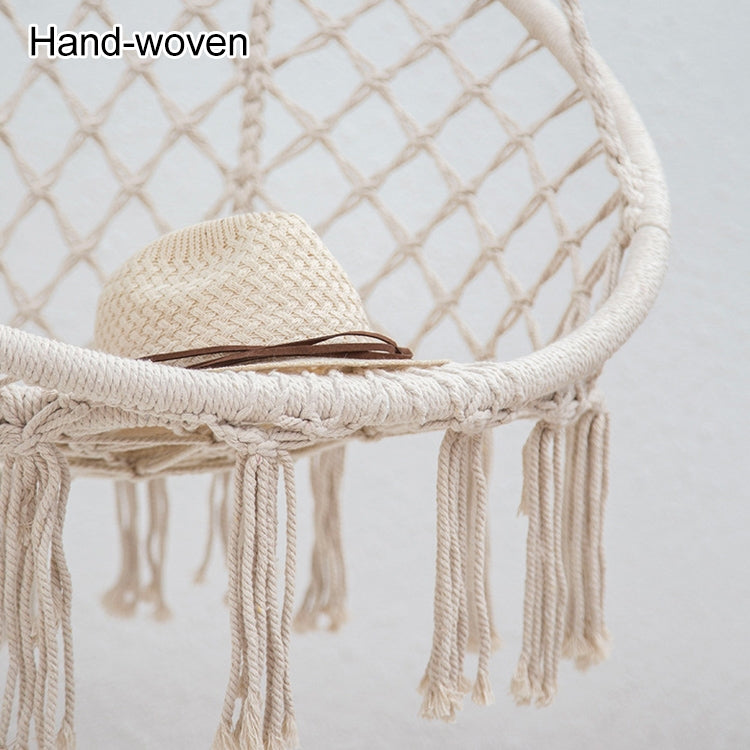 Chaise balançoire tissée en corde de coton pour intérieur