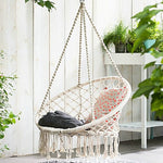 Chaise balançoire tissée en corde de coton pour intérieur