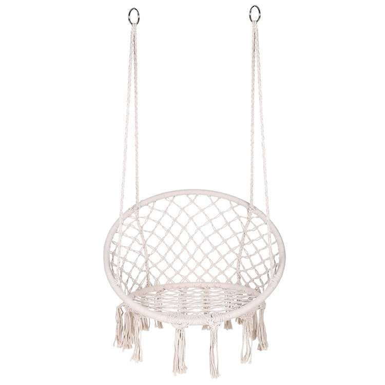 Chaise balançoire tissée en corde de coton pour intérieur