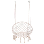 Chaise balançoire tissée en corde de coton pour intérieur