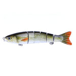HENGJIA JM026 6# 12.7cm 22g Leurres de pêche artificiels durs en plastique multi-sections avec hameçon triple, livraison de couleur aléatoire, JM026 6# 12.7cm