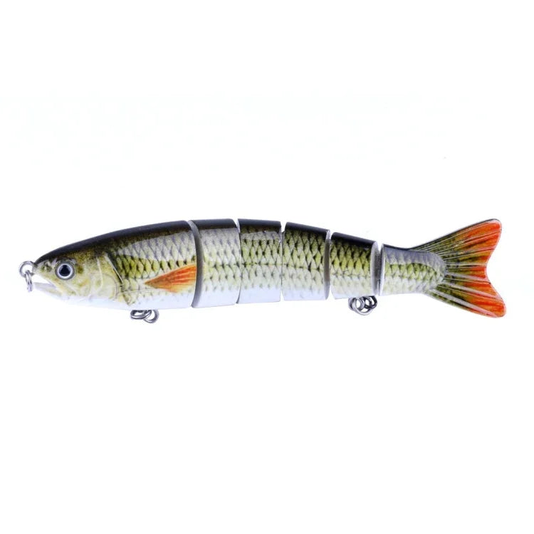 HENGJIA JM026 6# 12.7cm 22g Leurres de pêche artificiels durs en plastique multi-sections avec hameçon triple, livraison de couleur aléatoire, JM026 6# 12.7cm