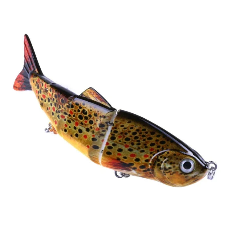 HENGJIA JM022-X 12cm 16.8g Leurre Dur Artificiel en Plastique Multi-sections avec Hameçon Triple, Couleur Aléatoire, JM022-X 12cm