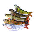 HENGJIA JM022-X 12cm 16.8g Leurre Dur Artificiel en Plastique Multi-sections avec Hameçon Triple, Couleur Aléatoire, JM022-X 12cm
