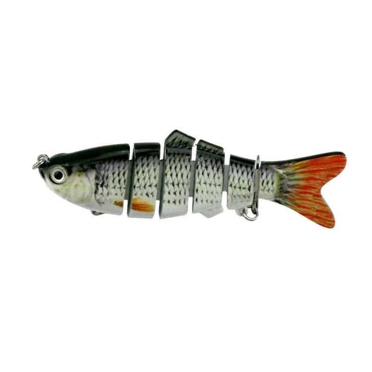 HENGJIA JM020 10cm 18g Leurre dur en plastique multi-sections avec hameçon triple, livraison couleur aléatoire, JM020 10cm