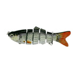 HENGJIA JM020 10cm 18g Leurre dur en plastique multi-sections avec hameçon triple, livraison couleur aléatoire, JM020 10cm