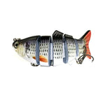 HENGJIA JM020 10cm 18g Leurre dur en plastique multi-sections avec hameçon triple, livraison couleur aléatoire, JM020 10cm