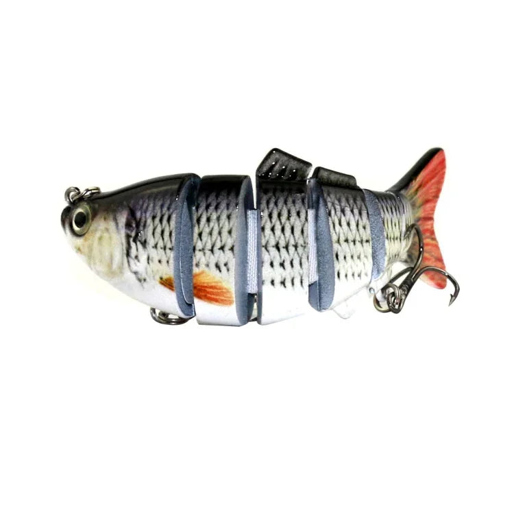 HENGJIA JM020 10cm 18g Leurre dur en plastique multi-sections avec hameçon triple, livraison couleur aléatoire, JM020 10cm