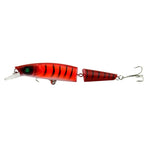 HENGJIA JM007-X 14cm 20.2g Leurres de pêche artificiels rigides en plastique à 2 sections avec hameçon triple, livraison de couleur aléatoire, JM007-X 14cm