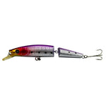 HENGJIA JM007-X 14cm 20.2g Leurres de pêche artificiels rigides en plastique à 2 sections avec hameçon triple, livraison de couleur aléatoire, JM007-X 14cm