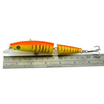 HENGJIA JM007-X 14cm 20.2g Leurres de pêche artificiels rigides en plastique à 2 sections avec hameçon triple, livraison de couleur aléatoire, JM007-X 14cm