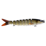 HENGJIA JM024-X 6# 13.6cm 18.7g Leurre de pêche artificiel en plastique dur multi-sections avec hameçon triple, couleur aléatoire, JM024-X 6# 13.6cm