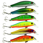 HENGJIA Lot de 6 Leurres Durs Minnow en Plastique 8,5cm 8,9g, Appâts de Pêche, 6 PCS 8.5cm 8.9g