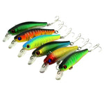 HENGJIA Lot de 6 Leurres Durs Minnow en Plastique 8,5cm 8,9g, Appâts de Pêche, 6 PCS 8.5cm 8.9g