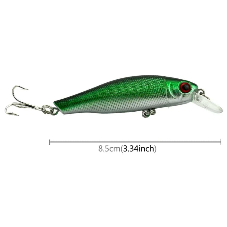 HENGJIA Lot de 6 Leurres Durs Minnow en Plastique 8,5cm 8,9g, Appâts de Pêche, 6 PCS 8.5cm 8.9g