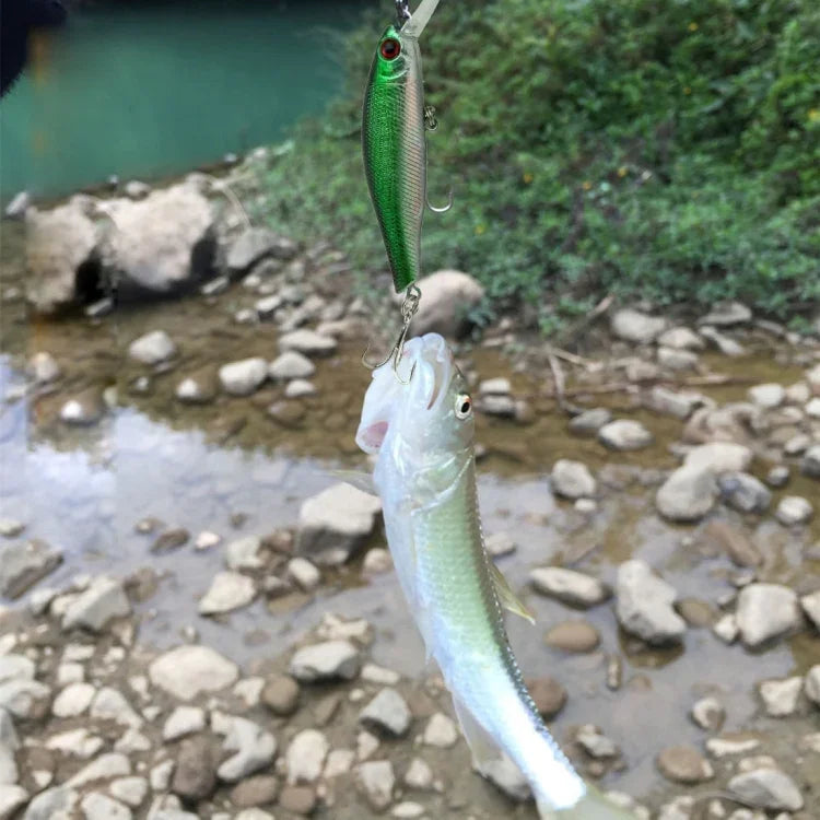 HENGJIA Lot de 6 Leurres Durs Minnow en Plastique 8,5cm 8,9g, Appâts de Pêche, 6 PCS 8.5cm 8.9g
