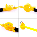 Canne à pêche sur glace portable de 33 cm en plastique, canne à pêche d'hiver, mini canne à pêche pour ruisseau et étang
