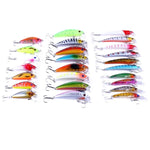 Ensemble de 26 leurres de pêche HENGJIA Minnow, 4 modèles, appâts durs en plastique, 26 pièces