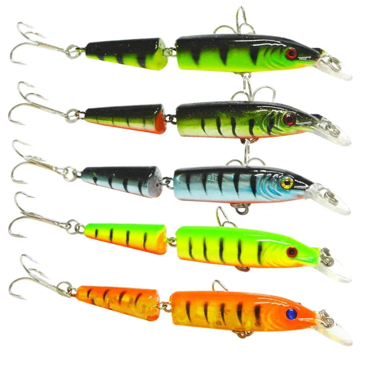 HENGJIA 5 Pcs 10,5 cm 9,6 g Leurre de pêche dur en plastique 2 sections, 10,5 cm 9,6 g