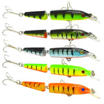 HENGJIA 5 Pcs 10,5 cm 9,6 g Leurre de pêche dur en plastique 2 sections, 10,5 cm 9,6 g