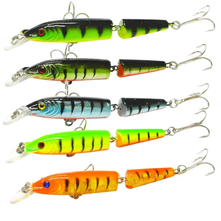 HENGJIA 5 Pcs 10,5 cm 9,6 g Leurre de pêche dur en plastique 2 sections, 10,5 cm 9,6 g