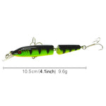 HENGJIA 5 Pcs 10,5 cm 9,6 g Leurre de pêche dur en plastique 2 sections, 10,5 cm 9,6 g