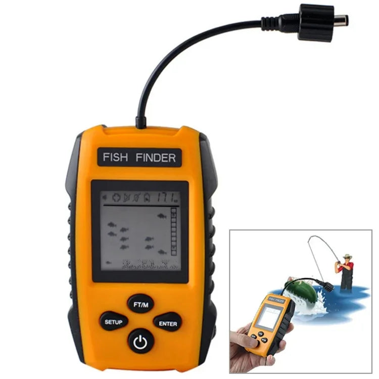 Détecteur de poissons portable filaire avec transducteur à capteur sonar et écran LCD, détecteur de poissons