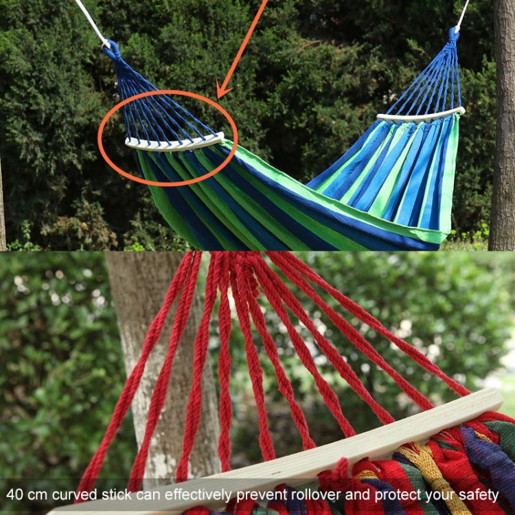 Hamac en toile extérieur antiretournement pour une personne, lit balançoire de plage portable avec bâtons en bois, taille : 185 x 80cm, taille : 185 x 80cm, taille : 185 x 80cm (Rouge)