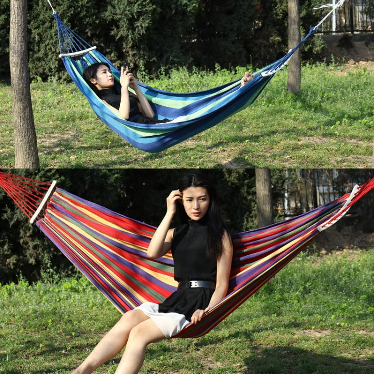 Hamac en toile extérieur antiretournement pour une personne, lit balançoire de plage portable avec bâtons en bois, taille : 185 x 80cm, taille : 185 x 80cm, taille : 185 x 80cm (Rouge)