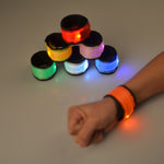 Bracelet lumineux LED slap pat cercle sport extérieur, petit, taille : 26*4cm, 26x4cm vert clair, 26x4cm rouge, 26x4cm blanc, 26x4cm orange, 26x4cm rose, 26x4cm vert, 26x4cm bleu