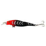 HENGJIA JM010-X 6# 8,8 cm 7,4 g Leurre de pêche artificiel dur en plastique en 2 sections avec hameçon triple, couleur aléatoire, JM010-X 6# 8,8 cm