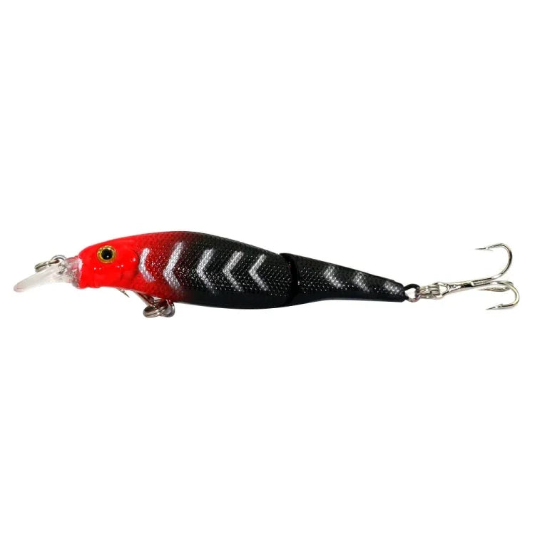 HENGJIA JM010-X 6# 8,8 cm 7,4 g Leurre de pêche artificiel dur en plastique en 2 sections avec hameçon triple, couleur aléatoire, JM010-X 6# 8,8 cm