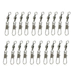 20x Hameçons 8# 3,5cm Émerillons barillets avec anneau de sécurité, 20x 8# 3,5cm