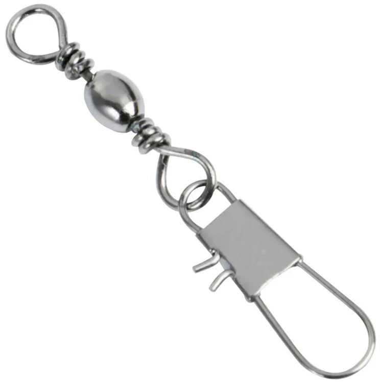20x Hameçons 8# 3,5cm Émerillons barillets avec anneau de sécurité, 20x 8# 3,5cm