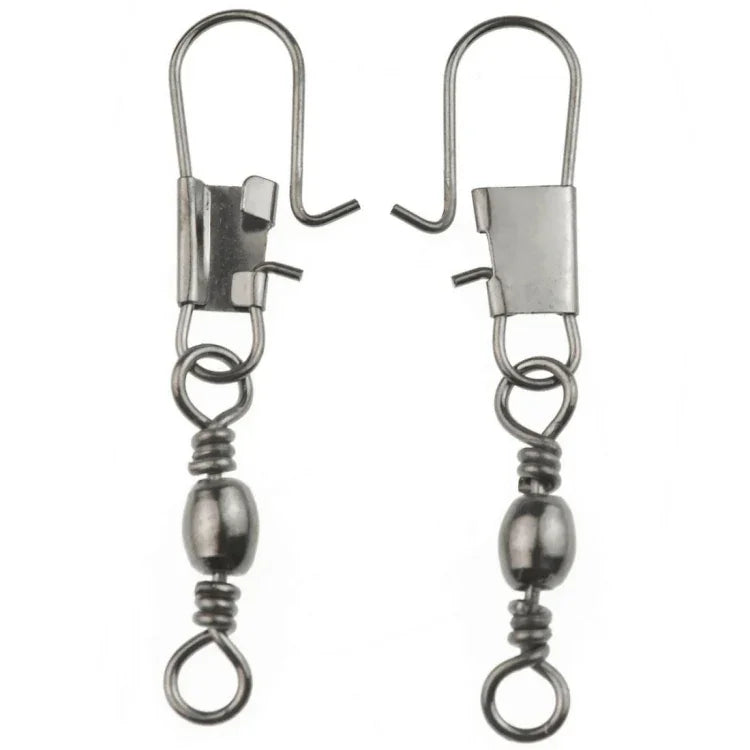 20x Hameçons 8# 3,5cm Émerillons barillets avec anneau de sécurité, 20x 8# 3,5cm
