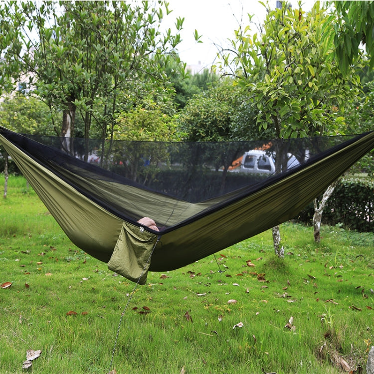 Hamac parachute portable extérieur avec moustiquaire, vert armée, noir, bleu foncé + bleu bébé, rose bleu, vert, bleu
