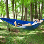 Portable Outdoor Camping Full-automatic Nylon Parachute Hammock with Mosquito Nets, Size : 290 x 140cm, 290x140cm Green, 290x140cm Blue, 290x140cm Orange, 290x140cm Camouflage, 290x140cm Army Green, 290x140cm Black, 290x140cm Dark Blue                 ...