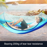 Hamac parachute en nylon entièrement automatique portable pour camping extérieur avec moustiquaire, Taille : 250 x 120 cm, 250x120cm Vert armée