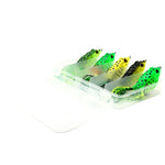 HENGJIA 5 Pcs Leurres Souples Pêche à l'Impact Appâts Grenouille Rayon avec Boîte en Plastique, Leurres Souples Pêche à l'Impact