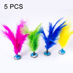 5 pièces Jouet d'exercice pour pied avec volant à plumes de dinde, couleur livrée aléatoirement