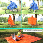 Imperméable de randonnée multifonction 3 en 1 Aotu AT6927, couverture de pique-nique, Taille : 217x143cm, 217x143cm (Orange), 217x143cm (Bleu)