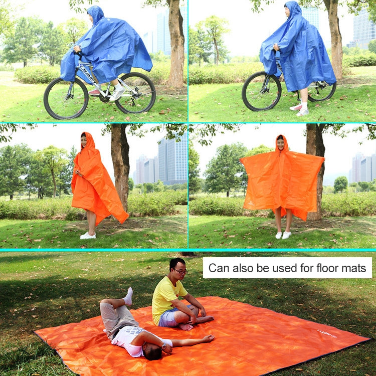 Imperméable de randonnée multifonction 3 en 1 Aotu AT6927, couverture de pique-nique, Taille : 217x143cm, 217x143cm (Orange), 217x143cm (Bleu)