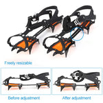Aotu AT8701 Une paire de housses antidérapantes pour chaussures d'escalade sur glace à 10 dents, 10 dents Orange, 10 dents Jaune