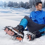 Aotu AT8701 Une paire de housses antidérapantes pour chaussures d'escalade sur glace à 10 dents, 10 dents Orange, 10 dents Jaune