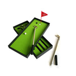 Mini tapis de putting de golf, terrain d'entraînement avec tige de poussée, taille : 24,5x10,5x3,5 cm, mini terrain