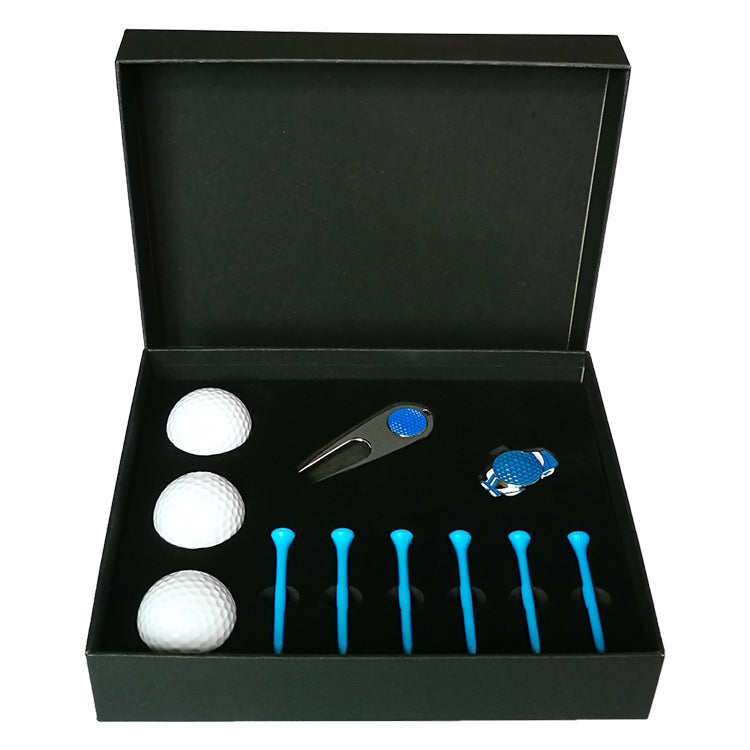 Coffret cadeau 11 en 1 avec 6 tees de golf + outil à divot + 3 balles de golf, 11 en 1 bleu, 11 en 1 rouge