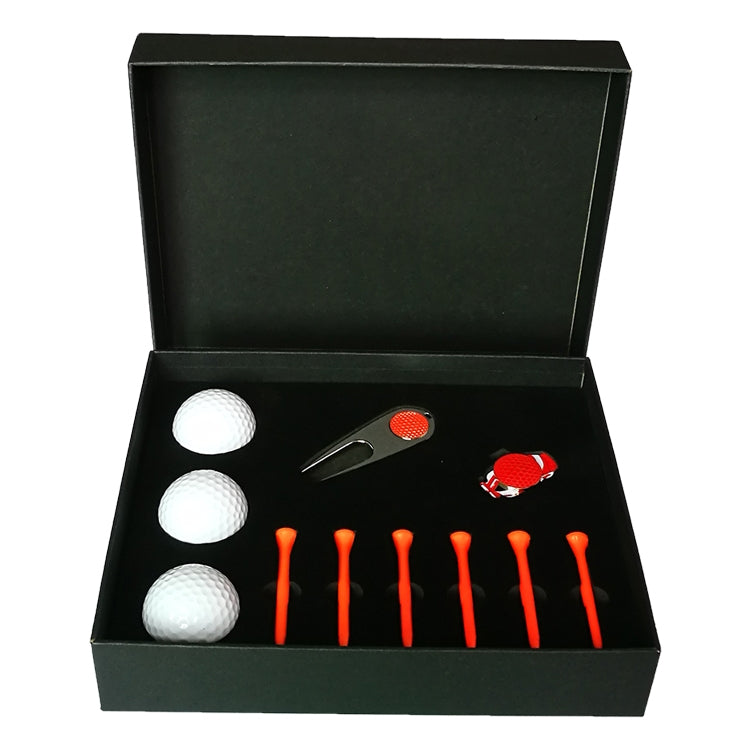 Coffret cadeau 11 en 1 avec 6 tees de golf + outil à divot + 3 balles de golf, 11 en 1 bleu, 11 en 1 rouge