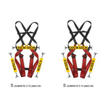 XINDA XDA9516 Harnais de sécurité intégral réglable en fil polyester haute résistance pour escalade en extérieur, taille enfants : S, taille : S